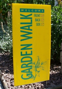 garden walk sign