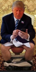 Image result for trump tweeting toilet